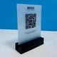 Табличка ACRY с QR-кодом на деревянной подставке А6 105х150х40 мм Полупрозрачный (27004) - изображение 1
