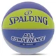 Мяч баскетбольный PU №7 S-G ALL CONFERENCE (PU, бутил, синий-желтый) (77394Y) - изображение 1