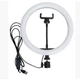 Кольцевая светодиодная лампа Ring Fill Light DX-300 черная (30 см) с креплением для телефона - зображення 2