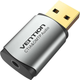 Звуковая карта Vention CDLH0 USB 3.5 мм jack Grey - изображение 1