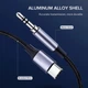 Аудіо-кабель AUX Type-C to Mini-Jack 3.5mm 1М Перехідник Аукс Black-Grey (100см) - зображення 3