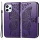 Чехол-книжка с рисунком UniCase Butterfly Pattern для Xiaomi Redmi 12 - Purple - изображение 1