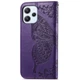 Чехол-книжка с рисунком UniCase Butterfly Pattern для Xiaomi Redmi 12 - Purple - изображение 5