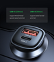 Автомобільний зарядний пристрій Ugreen 30w USB-C USB-A PD 3.0 QC 3.0 AFC FCP Black (CD332) - зображення 3