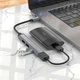 Кабель-перехiдник HOCO HB26 4 in 1 adapter(Type-C to USB3.0+USB2.0*3) Metal Gray - изображение 4
