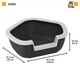 Лоток кутовий для кішок Ferplast Dama 57.5х51.5х22 см Чорний (72039099) - зображення 2