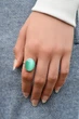 Срібна каблучка з м’ятно-зеленим улекситом (АРТ. №920g) Розмір 20.5 Dadiverin Jewelry - зображення 4