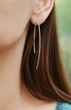 Мінімалістичні сережки-протяжки зі срібла 925 (АРТ. №673) Dadiverin Jewelry - изображение 2