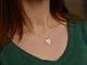 Срібне кольє з серцем, у якому фіаніти, Розмір M (АРТ. №280b/m) Dadiverin Jewelry - зображення 4