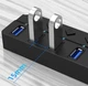 Хаб USB 3.0 длинный кабель USB 1.2 м на 4 порта концентратор Черный USB-хаб HUB с выключателями Черный - изображение 7