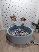 Сухой бассейн Maikinbaby круг 130х40х6 см и 350 шт шаров Велюр Серый (арт.М130-170) - изображение 4