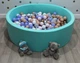 Сухой бассейн Maikinbaby круг 150х40х8 см и 400 шт шаров Мятный (арт.М150-108) - изображение 3