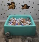 Сухий басейн Maikinbaby квадрат 110х40х6 см та 250 шт куль М'ятний (арт.Мк110-108) - зображення 1