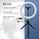 Кільцева лампа 26 см Ring Fill Light з триногою кільцевою лампою для селфі лампа для тик струму (1012-1) - зображення 1