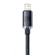 Кабель Baseus Crystal Shine Series USB For Lightning (Apple) Быстрая зарядка 2.4A 1.2m Кабель для Айфона (CAJY000001) Black - изображение 4
