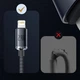 Кабель Baseus Crystal Shine Series USB For Lightning (Apple) Быстрая зарядка 2.4A 1.2m Кабель для Айфона (CAJY000001) Black - изображение 10