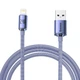 Кабель Baseus Crystal Shine Series USB For Lightning (Apple) Швидка зарядка 2.4A 2m Кабель для Айфону (CAJY000105) Purple - зображення 1