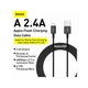 Дата кабель USB 2.0 AM to Lightning 1.0m 2.4A Superior Series Black Baseus (CALYS-A01) - изображение 6