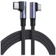 Дата кабель USB 2.0Type-C to Type-C 2.0m 5A 100W US335 90-degree Space Gray Ugreen (70698) - изображение 1
