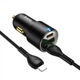 Автомобильное зарядное устройство для телефона Hoco N26 2×Type-C, USB-A Black (6931474765192) - изображение 5