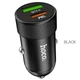 Автомобільний зарядний пристрій Hoco Z32 USB-A/Type-C Black 20 W (6931474739797) - изображение 2