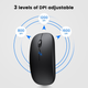 Бездротова акумуляторна мишка Bluetooth та USB адаптер Shenzhen Technology, чорна - изображение 4