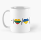 Чашка Керамическая Кружка с принтом Lithuania Ukraine Литва Украина Белая 330 мл - изображение 1