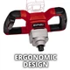 Міксер будівельний Einhell TE-MX 18 Li - Solo, 18В, PXC, М14, 0-620 об/хв, 1.9 кг (без АКБ та ЗП) (4258760) - зображення 3