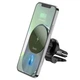 Автомобільний тримач для телефону з бездротовою зарядкою HOCO CA91 Magnetic Wireless Fast Charging 15W Max Чорно-Сірий (6931474753465) - зображення 4