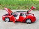 Модель машинки BauTech Tesla S 1:32 металева зі фарами, що світяться, Червоний (1012-059-00) - зображення 3