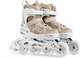 Роликовые коньки Blackwheels Flex Pro бежевые 38-41 женские регулируемые - изображение 1