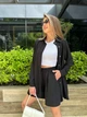 Костюм женский рубашка и шорты K&ML 574 L - XL ( 48 - 50 ) Черный ( 574 - 04 ) - изображение 3
