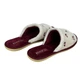 Кімнатні тапочки Белста 88-47-1 махра білі з бордовим відкриті розмір 39 (25 см) - зображення 4