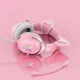 Игровые проводные наушники Onikuma X11 с кошачьи ушками с микрофоном и LED RGB подсветкой Розовый - изображение 2