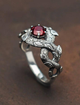 Вінтажна срібна каблучка з червоним фіанітом (АРТ. №960) Розмір 18.5 Dadiverin Jewelry - изображение 1