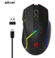 Мышка беспроводная игровая Aikun GX39WR RGB, черная - зображення 9