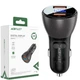Зарядное устройство ACEFAST 2хUSB 45W QC Metal Digital Display Black (DISPLAY CAR CHARGER_B7) - изображение 1