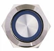 Кнопка металлическая плоская 1NO+1NC 19мм с подсветкой синий LED 24V [A0140010143] TYJ 19-271 АСКО - изображение 4