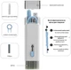 Многофункциональный набор XoKo Clean set 100 для чистки электроники и гаджетов Синий (XK-CS100-BLU) - изображение 4