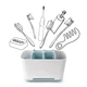Органайзер для зубних щіток Large Toothbrush Caddy підставка для ванної кімнати Blue - зображення 6