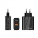 Зарядний пристрій Linktech GaN 65W Швидка зарядка Black Адаптер для заряджання Блок живлення для телефону, планшета та ноутбука - зображення 3