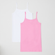 Набір майок 2 шт OVS Pk2 Singlet Cyclamen 1811143 158 см White/Pink (8056781251072) - зображення 1