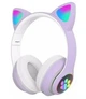 Наушники беспроводные Bluetooth Cat Ear VZV-23M 7695 400мАч с подсветкой purple - изображение 2