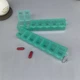 Таблетница органайзер для таблеток на 7 ячеек 1 неделя с цепочкой Зеленый - изображение 2