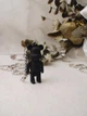 Парные кулоны Мишки в стиле Bearbrick черный+серебристый на цепочках - изображение 4