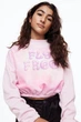 Розовый утепленный свитшот для девочек H&M 12-14 лет 158-164 см - изображение 1