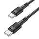 Кабель Hoco X83 Type-C to Type-C Victory 60W charging data cable 1m. Black - зображення 1