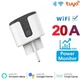 Розумна WiFi розетка Smart plug 20А чорно-біла - зображення 1