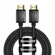 Кабель Baseus High Definition Series HDMI 8K to HDMI 8K Adapter Cable Zinc alloy (WKGQ000001) 1m Black - зображення 1