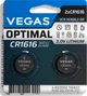 Литиевые батарейки Vegas Optimal CR1616 2 шт (VCR-1616BL2-OP) - изображение 1